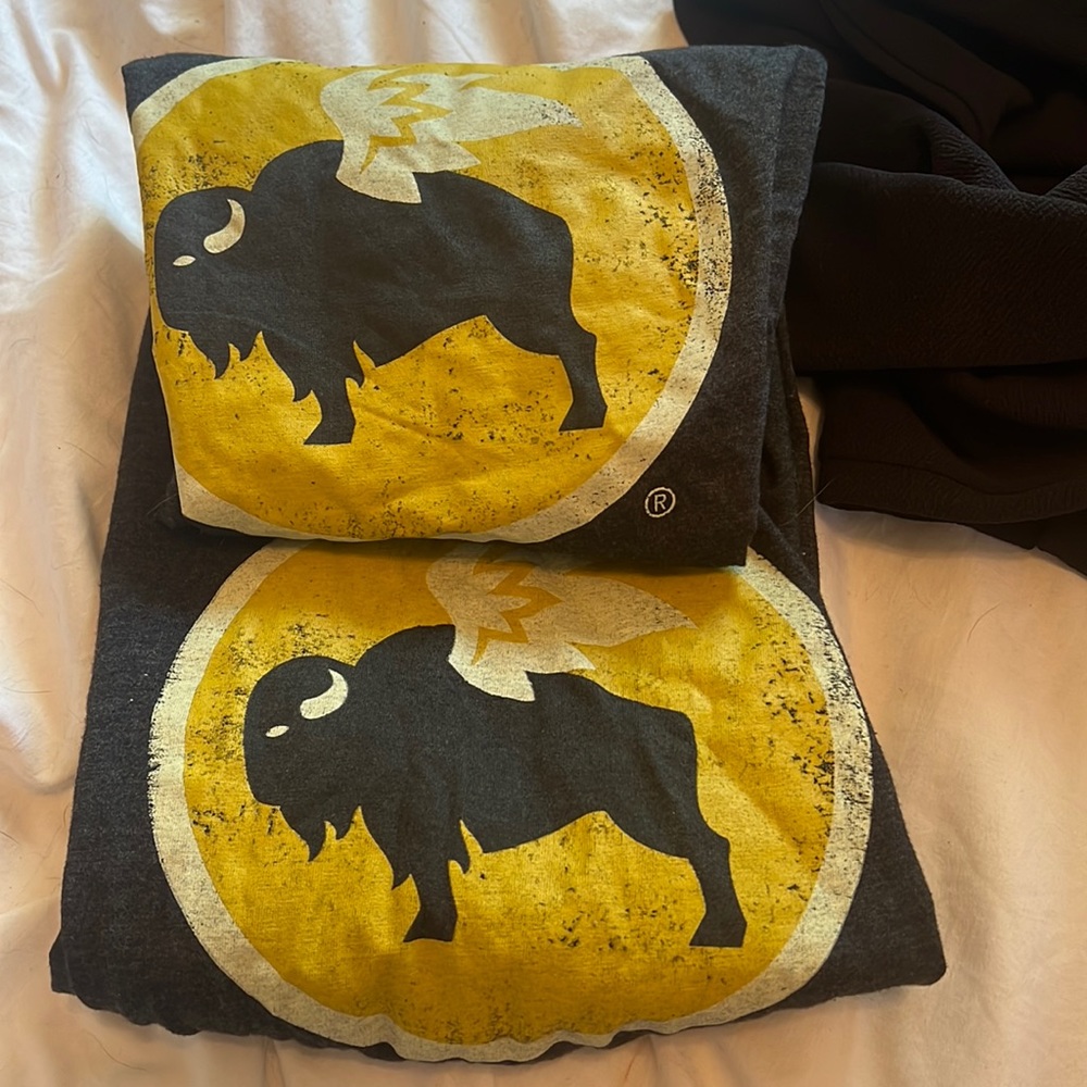 TWO size SMALL Buffalo Wild Wings tshirt